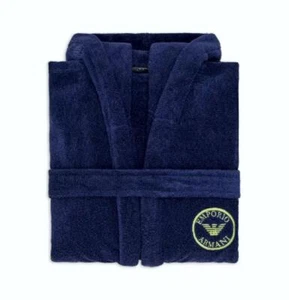 Emporio Armani Baumwollfrottee Bademantel mit Kapuze - Bild 1 von 3