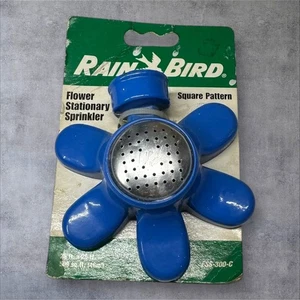 Vintage Rain Bird FSS-300-C Flower Stationary Sprinkler Square Pattern Blue - Picture 1 of 6
