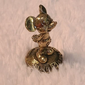 Brass Walt Disney World Mickey Mouse Paper Weight Vintage Vtg - Picture 1 of 5