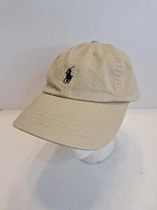 VINTAGE Polo Ralph Lauren Strapback Mütze blau Pony Logo Retro klassisch khaki - Bild 1 von 9