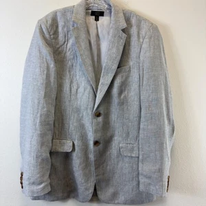 Club Room Luxus 100% Leinen Herren Grau Sport Mantel Jacke Large Business Travel - Bild 1 von 19