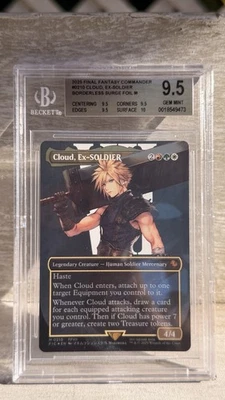 BGS 9.5 Cloud Ex-SOLDIER (Borderless) (Surge Foil) Commander: Final Fantasy Foil - Image 1 of 2