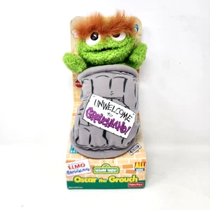 Fisher-Price Oscar Il Grouch Peluche Avventure di Elmo a Grouchland 1999 Tyco - Foto 1 di 14