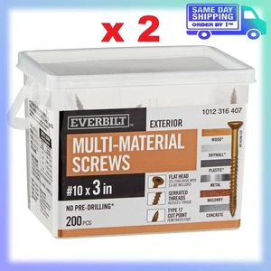 2 boxes 10 x 3 in. Brown 6-Lobe Torx Drive Exterior Flat Head Screw (400 Total) - Picture 1 of 7