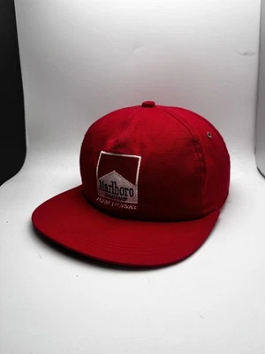 Team Penske Hat Cap Snap Back Mens Red White IndyCar Racing Marlboro Sponsor - Image 1 of 4