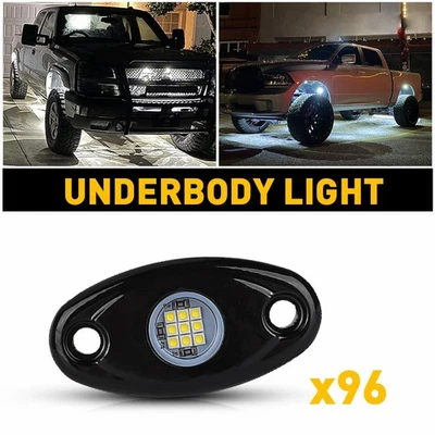 96Pods for Offroad JEEP Truck UTV ATV Boat Rock White LED Lights Underbody - Image 1 of 4