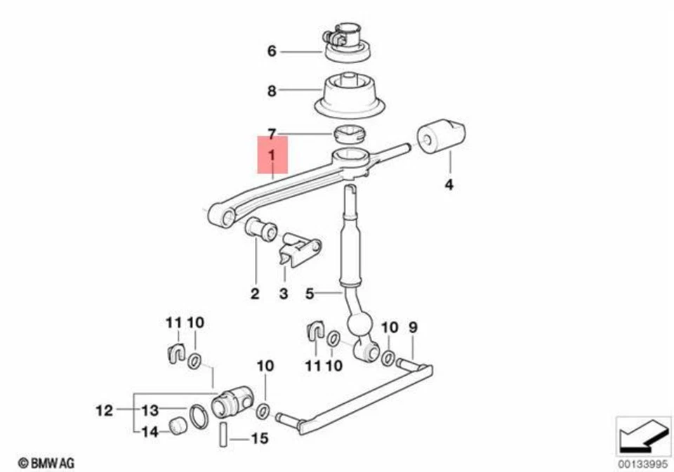 Brazo de cambio original BMW E46 320Ci 320i 323Ci 323i 2.4 325Ci 325i 25111434109 Foto 1 de 1