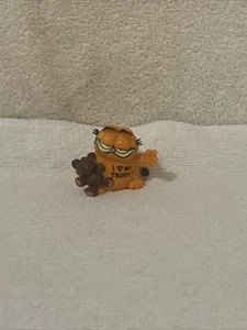 VTG GARFIELD FIGURE "I LOVE MY TEDDY"BULLY UNITED FEATURE 🇩🇪 1981 FREE SHIP - Picture 1 of 10