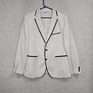 Lineage Herren formelle Sport Jacke weiß mit schwarzem Besatz Gr. 44R Blazer  - Bild 1 von 14