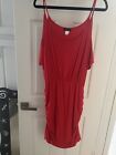 Sexy Venus Red Cold Shoulder Rouched  Dress Large