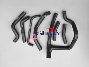 Black silicone radiator hose kit for HONDA XRV750 XRV 750 AFRICA TWIN - Foto 1 di 4