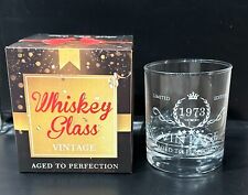 1973 Vintage "Aged to Perfection" Whiskey Glass - Great Birthday Gift!