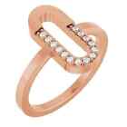 Diamond Paperclip-Style Ring In 14K Rose Gold (1/10 Ct. Tw.)