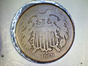 1869 Two-Cent Pieces - Picture 1 of 2