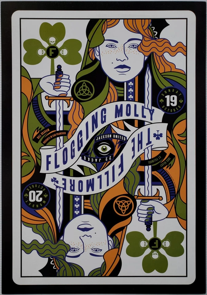Flogging Molly Concert Poster San Francisco 2008 F-975 The Fillmore - Image 1 of 1