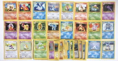 1999 Pokemon Base Set - All Uncommon Common Cards - Rare - Shadowless - NM - Image 1 of 3