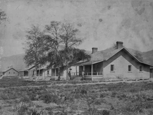 Officer's Quarters, Camp Halleck, Nevada by Timothy H O'Sullivan Giclee Print - Picture 1 of 3