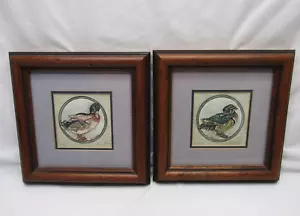 Set Of 2 Grace Feyock Signed Serigraph Limited Edition Duck Prints 10" square - Picture 1 of 6