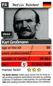 Tarjeta coleccionable F4 Berlin Butcher, Berlin-Killer Game - Imagen 1 de 1