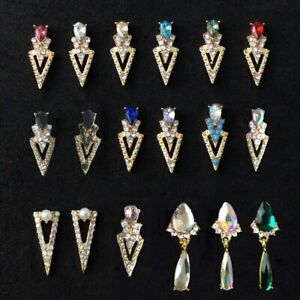 10Pcs/Lot Charms Alloy Pearl Diamonds 3D Nail Art Decorations Shiny Crystals DIY
