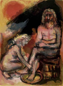 KALYPSO SCHICKT ZU ODYSSEUS - Walter SPITZER - Original Farblithographie 1969 - Picture 1 of 1