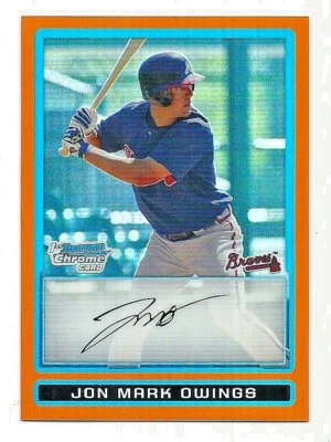 Jon Mark Owings Atlanta Braves 2009 Bowman Chrome Prospect Refractor 12/25 - Image 1 of 2