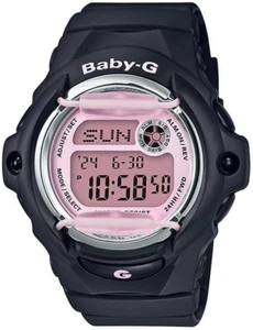 CASIO Women'S Baby-G Resin Band Digital Watch, Pink Dial, Black Band - Picture 1 of 2