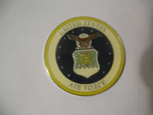 U.S. AIR FORCE ADHESIVE MEDALlLION (CHALLENGE COIN/READ DESCRIPTION) - Picture 1 of 4