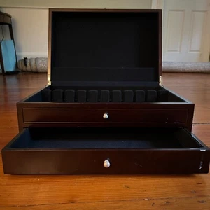 RAR Kiste & Fass Silberbesteck Besteck Aufbewahrungstruhe Box, mit Schublade, groß - Bild 1 von 7
