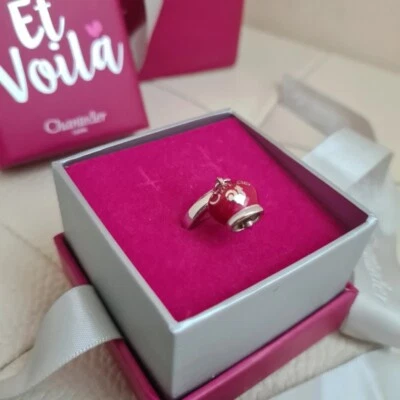 Anello 13Ø Chantecler Et Voilà Donna ciondolo Campanella in smalto rosso Argento - Immagine 1 di 4