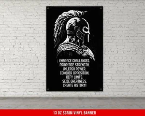 Motivational Wall Art Banner - Home Gym Decor for Weightlifting - Picture 1 of 7