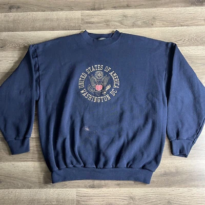 Sudadera De Colección Washington DC Vacation Para Hombres XL Envejecida EE. UU. Estados Unidos Años 90 Foto 1 de 4