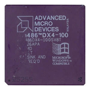 Processor CPU AMD 80486 A80486DX4-100SV8T 100MHz Socket PGA168 - Picture 1 of 1