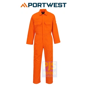 Portwest Bizweld BIZ1 orange flame retardant welders coverall boilersuit - Picture 1 of 1