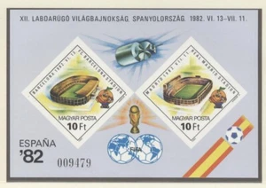 Hungary World Championship Soccer Spain 1982 Imperforated block MNH - Picture 1 of 1