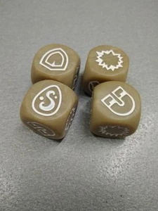 KROSMASTER ARENA - 4 BROWN ENGRAVED DICE DADI MARRONI - ANKAMA - Picture 1 of 1