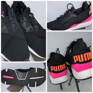 Puma Muse Chase Sz 10 Women Black Pink Running Shoes Worn 2 Times YGI B2S-12 - Picture 1 of 10