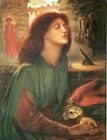 Oil Painting Young Beauty Lady Woman & Bird Beata-Beatrix-Dante-Gabriel-Rossetti