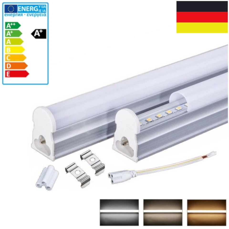 PURELED LED Leuchtstoffröhre Komplett Set mit Fassung 60 120 150cm T8 Lichtleiste Röhre