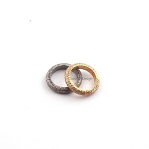 Beautiful Round Clasp Silver Pave Diamond Enhancer Lock ,handmade Clasp jewelry - Picture 1 of 7