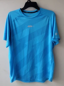 Camisa Nike Para Hombre Talla L Azul Dri Fit Manga Corta Correr Genial UV Gimnasio Camiseta - Imagen 1 de 6
