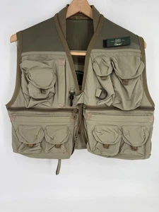 Vintage Orvis Fly Fishing Vest Men's Size Small Olive Green - Picture 1 of 14