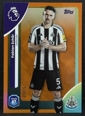 2025-26 Topps EPL Premier League Newcastle Fabian Schar Orange Foil /25 - Image 1 of 4