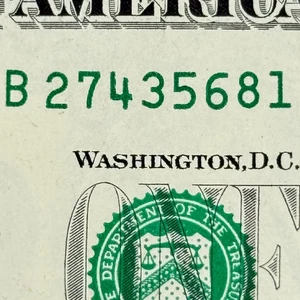 True Scattered Ladder 1-8 Full Complete Eight Digit Dollar Fancy Serial Number - Bild 1 von 6