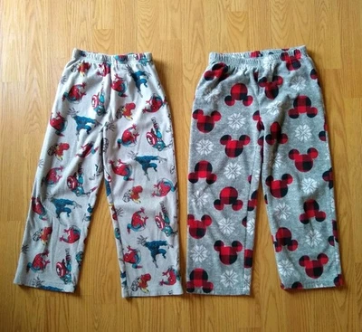 Calça pijama Mickey Mouse Homem-Aranha tamanho 6 lã meninos meninas usada Disney  - Imagem 1 de 3