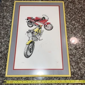 13.75x 19.5 Ducati Lithograph Framed, Signed, & Numbered /Ltd Edition - Picture 1 of 14