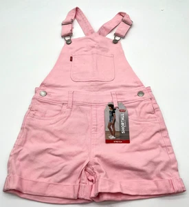 Levi's Boyfriend Shortalls (Big Kids) Girls (Rose Shadow) Relaxed Fit Size 8 Reg - Picture 1 of 7