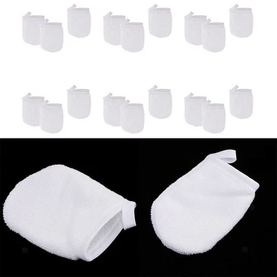 18x weiche Mikrofaser Gesichtsreinigungshandschuhe Make up Entferner Tuchpad - Bild 1 von 4