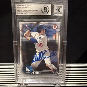 2016 Bowman 1st 🔥Will Smith Beckett 10 Auto Autograph Authentic Dodgers - Picture 1 of 3