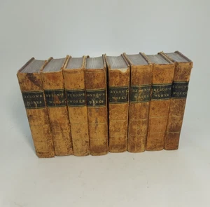 Byron's Works 1834 Lord Byron Suppressed Poems Vol 1-8 Key & Biddle Lake Leather - Picture 1 of 14